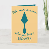 かわいらし金ゴールドティール（緑がかった色）考古学者トロウェルカード カード (正面)