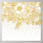 かわいらし金ゴールドドットフローラ 箔ポスター (正面)
