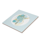 かわいらし金ゴールドバレリーナ水彩抽象芸術 タイル (側面)