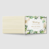 かわいらし金ゴールドフローラ結婚ズゲストブック ゲストブック (全面)