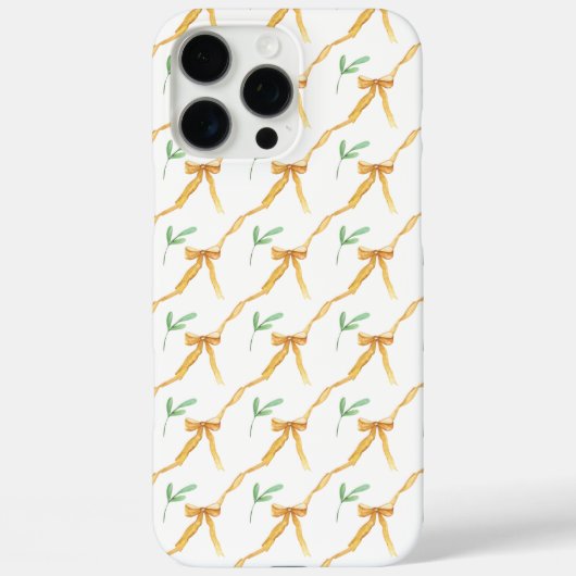 かわいらし金ゴールド弓パターン Case-Mate iPhoneケース (裏面)