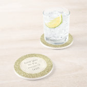 かわいらし金ゴールド華やかなグリッター愛      コースター (側面)