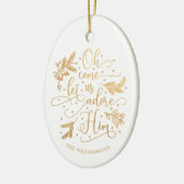 かわいらし金ゴールド |あ来ああ |名前 セラミックオーナメント (左)