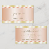 かわいらし金ゴールド・バラ金ゴールドエフェクトラグジュアリーモダン・アンド 名刺 (正面/裏面)