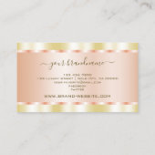 かわいらし金ゴールド・バラ金ゴールドエフェクトラグジュアリーモダン・アンド 名刺 (裏面)