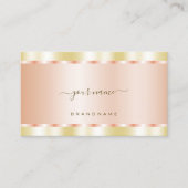 かわいらし金ゴールド・バラ金ゴールドエフェクトラグジュアリーモダン・アンド 名刺 (正面)