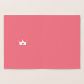 かわいらし金ゴールド&ピンクプリンセスハッピーバースデー 箔カード (内部)