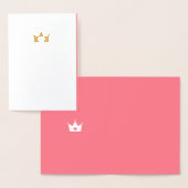 かわいらし金ゴールド&ピンクプリンセスハッピーバースデー 箔カード (ディスプレー)