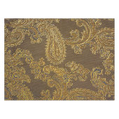 かわいらし金ゴールド – ブラウンコットンテーブルクロス テーブルクロス (正面(横))