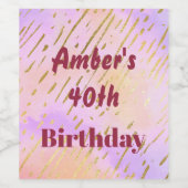 かわいらし金ゴールド ワインラベル (シングルラベル)