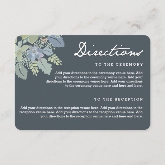 かわいらし開花ヴィンテージガーデン結婚ズの方向 エンクロージャーカード (正面)