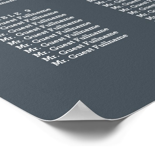 かわいらし開花ヴィンテージ庭園の結婚式座席表 ポスター (角)