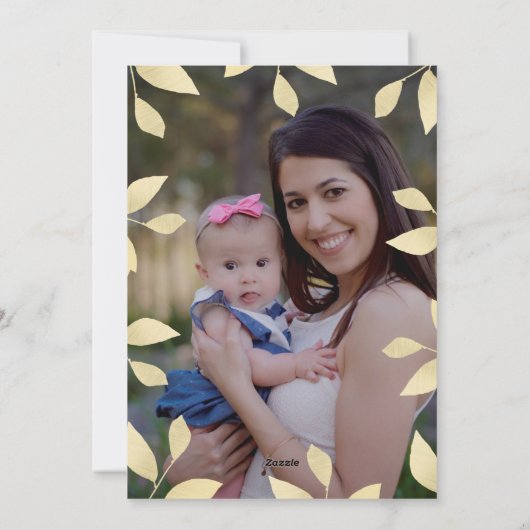 かわいらし離れフェイク金ゴールド写真 シーズンカード (裏面)