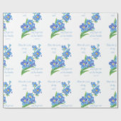 かわいらし青い忘れ花は私に賛美ない ラッピングペーパー (フラット)
