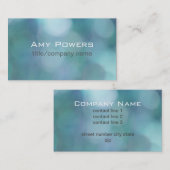 かわいらし青カスタム名刺テンプレート 名刺 (正面/裏面)