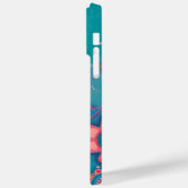 かわいらし青賛美色ピンクフローラ Case-Mate iPhoneケース (裏面 / 左)