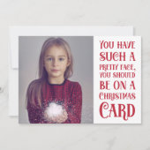 かわいらし顔フォトクリスマスカード シーズンカード (正面)