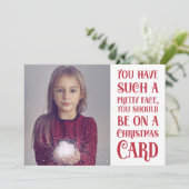 かわいらし顔フォトクリスマスカード シーズンカード (スタンド正面)