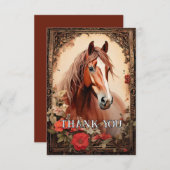 かわいらし馬 サンキューカード (正面/裏面)