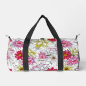 かわいらし鮮やかガーリー柄 ダッフルバッグ (正面)