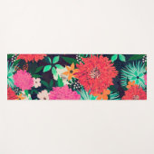 かわいらし鮮やかフローラ絵を描·ネービー·ブルー·デザイン ヨガマット