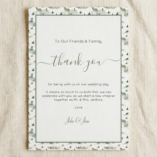 かわいらし鳥と丘の結婚あなた感謝していテーブルカード テーブルナンバー