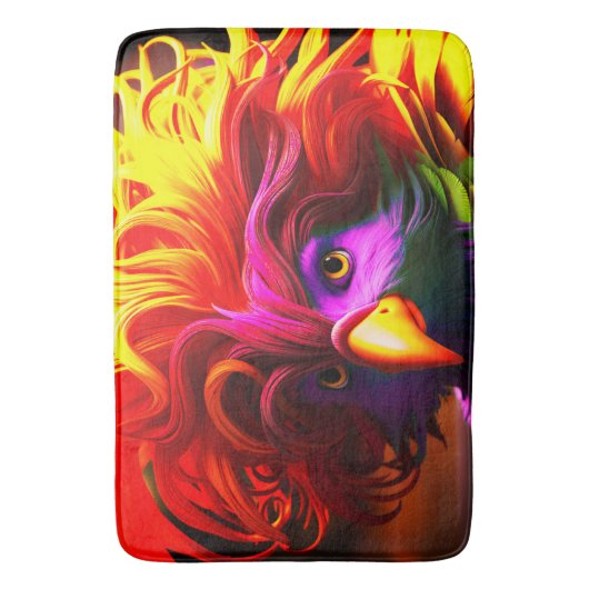 かわいらし鳥 バスマット (正面縦)