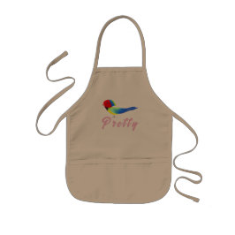かわいらし鳥 子供用エプロン