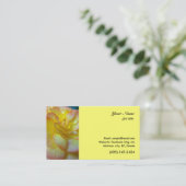 かわいらし黄ベゴニア 名刺 (スタンド正面)