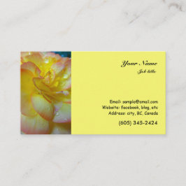 かわいらし黄ベゴニア 名刺