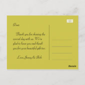 かわいらし黄色の野感謝してい花団子 ポストカード (裏面)