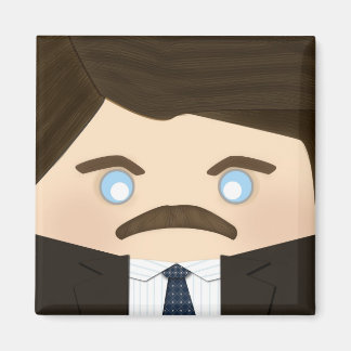 かわいらし黒髪の女性と朝食フード マグネット