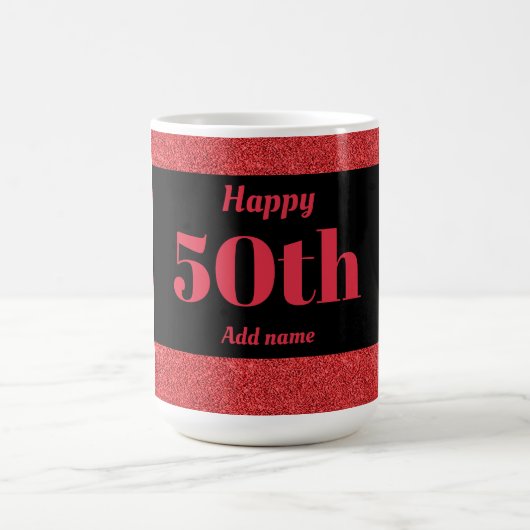 かわいらし50パーソナライズされた歳の誕生日マグ コーヒーマグカップ (中央)