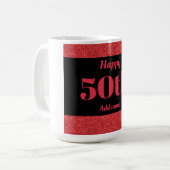 かわいらし50パーソナライズされた歳の誕生日マグ コーヒーマグカップ (正面左)