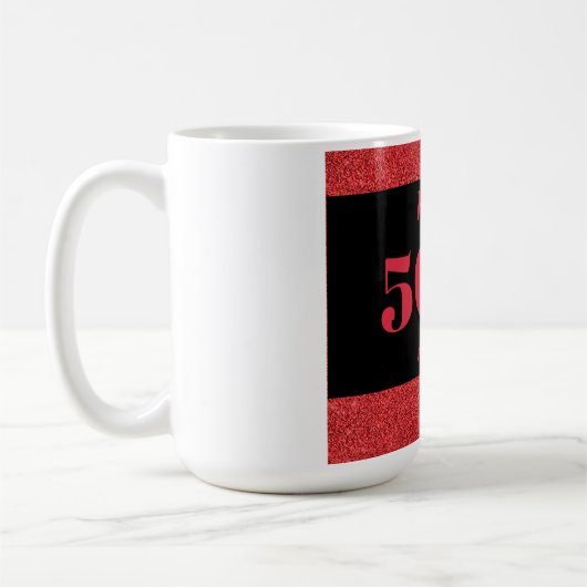 かわいらし50パーソナライズされた歳の誕生日マグ コーヒーマグカップ (左)