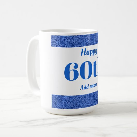 かわいらし60スタイリッシュ歳の誕生日マグギフト コーヒーマグカップ (正面左)