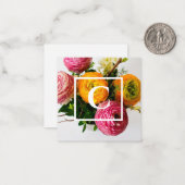 かわいらし, カラフル & 鮮やかフローラ  ノートカード (正面/裏面インサイチュ)