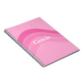 かわいらし&ピンクノートブパーソナライズされたック ノートブック (右側)