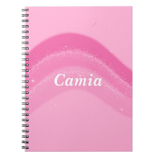 かわいらし&ピンクノートブパーソナライズされたック ノートブック (正面)