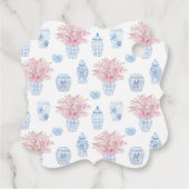 かわいらし&ピ名門私立校風のックブルージンジャージャーブライダルシャワー フェイバータグ (裏面)