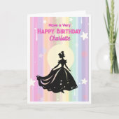 かわいらし!成長している女の子のハッピーバースデーグリーティングカード カード (正面)