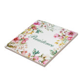 かわいらし「持続性」引用文フローラセラミックタイル タイル (側面)