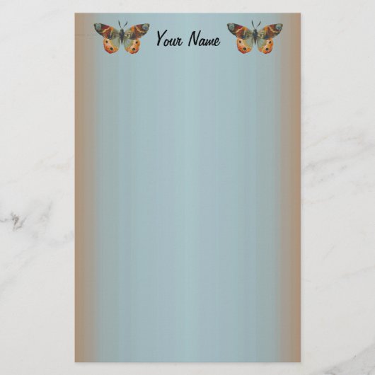 かわいらし（昆虫）オオカバマダラ、モナーク蝶抽象芸術縁ど 便箋 (正面)