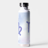 かわいらし《星座》乙女座星占いサインパーソナライズされた紫 ウォーターボトル (左面)