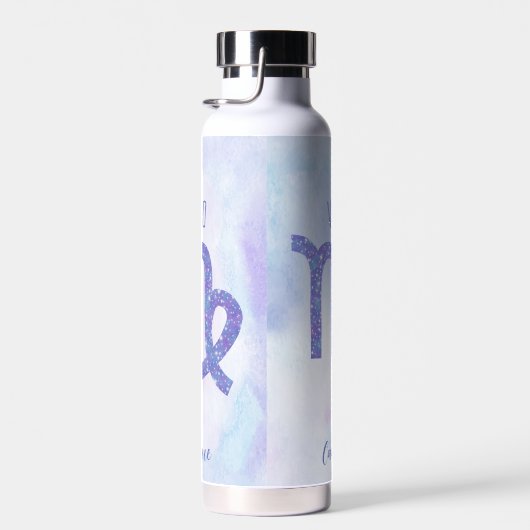 かわいらし《星座》乙女座星占いサインパーソナライズされた紫 ウォーターボトル (右面)