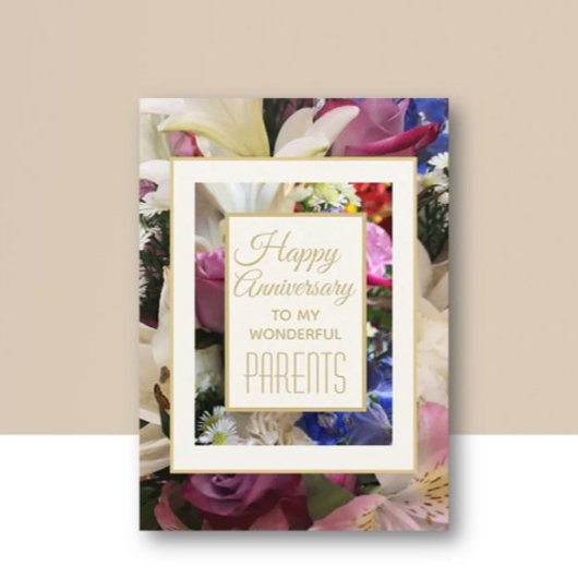 かわいらし!親に対する記念日のグリーティングカード カード