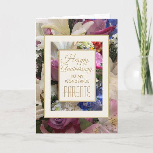 かわいらし!親に対する記念日のグリーティングカード カード (正面)