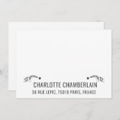 かわいらし Sans Serif名前装飾射撃、 発砲星 ノートカード (正面/裏面)