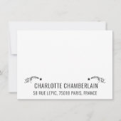 かわいらし Sans Serif名前装飾射撃、 発砲星 ノートカード (正面)