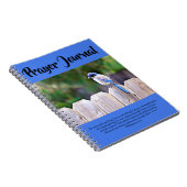 かわいらしBluebird On Fence祈りの言葉仕訳帳 ノートブック (右側)